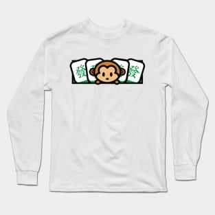 Monkey Mahjong Long Sleeve T-Shirt